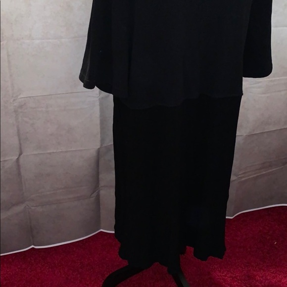 Super Comfy Black Two Texture Dress - Polo Collar - Picture 7 of 8